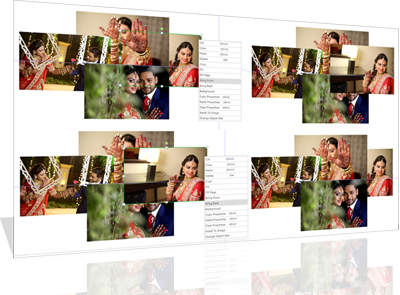 Automatic Wedding Album Designing Software developing company. Picasso Album Designing Software By Satyam Film Karizma Photo Album Software, Digital Photo Album Making Software, PSD Templates, Photo Making Software, Single software solution for making professional album for Wedding, Pre-Wedding, Baby Shower, Birthday, Holidays, School and many more events. Create professional album, Simple Photo Books, Calendar, Invitation, Magazine, Brouchers, ID-Cards, Mug Print, T-shirts, Collage Making, Greeting Card, Banner, Gift Design, Passport Package, Visiting Card and many more... Auto Page Maker, Auto DM, Auto Indian Vidhi Album Maker, The power of endless creativity Wedding album designs in minutes with the help of ready template designs, thousands of layout combinations, inbuilt designing material like backgrounds, cliparts, ready titles, text Ready to use Album Sizes for renowned Labs. Supports Custom Album size creation for flexible designing. EDIUS X Pro, Wedding Services, Satyam Film